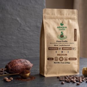 Roasted Coffee Ground, Robusta 50% and Arabica 50%. Blended 250 G